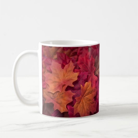 Mooie herfstbladeren koffiemok (Links)