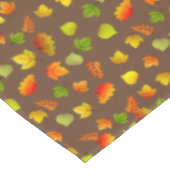 Mooie herfstbladeren op bruine tafelkleed (Gekanteld)
