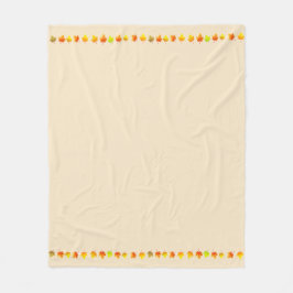 Mooie herfstbladeren op lichtbeige fleece deken