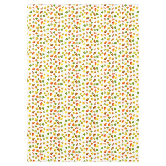 Mooie herfstbladeren op wit tafelkleed (Voorkant)