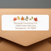 Mooie herfstbladeren Thanksgiving retouradres