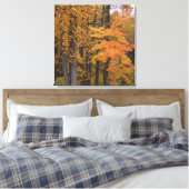 Mooie herfstbladeren van tulpenbomen canvas afdruk (Insitu (Slaapkamer))