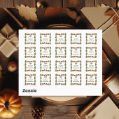 Mooie herfstbladeren zoete bruidsdouche met bessen vierkante sticker