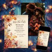 Mooie herfstbloemen Herfst Bloemen Bruiloft Foto Save The Date