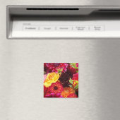 Mooie herfstbloemschikking magneet (Insitu (Vaatwasser))