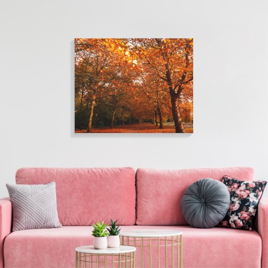 Mooie herfstbomen canvas afdruk (Insitu (Woonkamer))