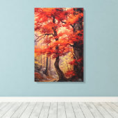 Mooie herfstboom Fine Art Canvas Afdruk (Insitu (Houten vloer))