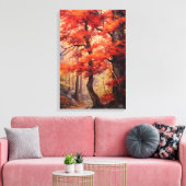 Mooie herfstboom Fine Art Canvas Afdruk (Insitu (Woonkamer))