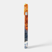 Mooie herfstboom in de winter iPhone 15 case (Linkerkant)
