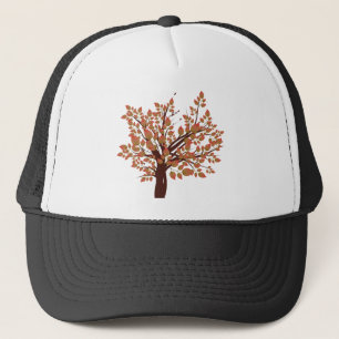 Mooie herfstboom trucker pet