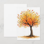 Mooie herfstboom uitnodiging (Voorkant / Achterkant)
