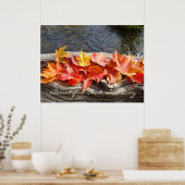 Mooie herfstdag kunstprints cadeaus Herfstbladeren Poster (Keuken)