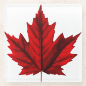 Mooie herfstesdoornblad glazen onderzetter (Voorkant)