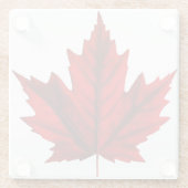 Mooie herfstesdoornblad glazen onderzetter (Achterkant)