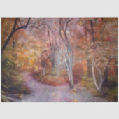 Mooie herfstfantasie bos decoupage tissuepapier (Voorkant)