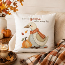 Mooie herfstgans Whimsische herfst werp kussen 