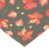 Mooie herfstkleuren bladeren medium tafelloper (Hoek)