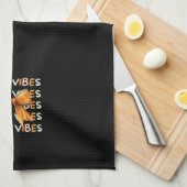 Mooie herfstkleuren | Herfst Vibes Black Theedoek (Quarter Fold)