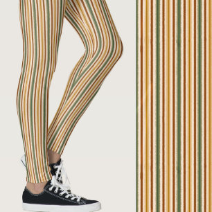 Mooie herfstkleuren wazige strepen seizoenspatroon leggings