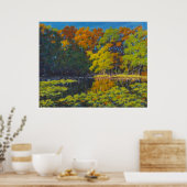 Mooie herfstkleurenreflectiesposter poster (Keuken)