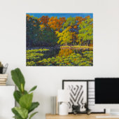 Mooie herfstkleurenreflectiesposter poster (Thuiskantoor)
