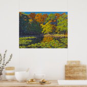 Mooie herfstkleurenreflectiesposter poster (Keuken)