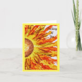 Mooie, herfstkleurige Zonnebloem KAART (Voorkant)