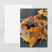 Mooie herfstkrans  notitiekaartje (Voorkant / Achterkant)