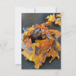 Mooie herfstkrans notitiekaartje