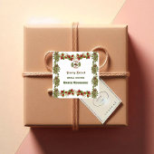 Mooie herfstloof herfst bes zoete bruids douche vierkante sticker