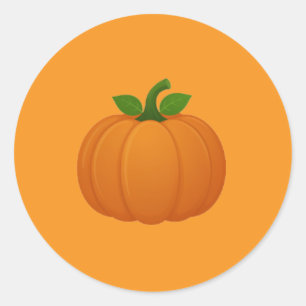 Mooie herfstpomploksticker ronde sticker