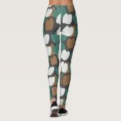 Mooie herfstpompoenen aardetoon leggings (Achterkant)