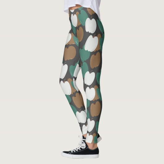 Mooie herfstpompoenen aardetoon leggings (Links)