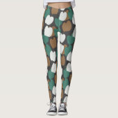 Mooie herfstpompoenen aardetoon leggings (Voorkant)