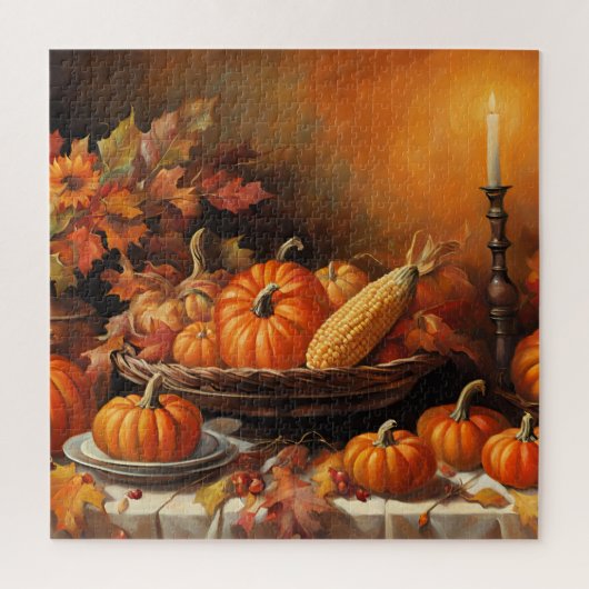 Mooie herfstpompoenen legpuzzel (Verticaal)