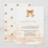 Mooie herfstpompoenen strik babyshower  informatiekaartje (Voorkant / Achterkant)