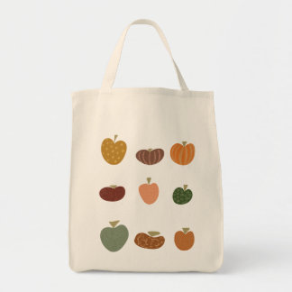 Mooie herfstpompoenen valpatroon tote bag
