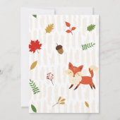 Mooie herfstpret bosdieren kinderverjaardag kaart (Achterkant)