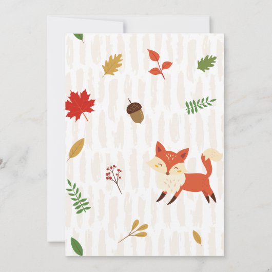 Mooie herfstpret bosdieren kinderverjaardag kaart (Achterkant)