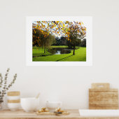 Mooie herfstscène op Jersey Poster (Keuken)
