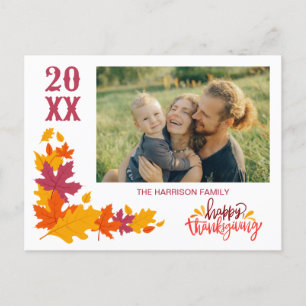 Mooie herfstvakantie Happy Thanksgiving foto Briefkaart