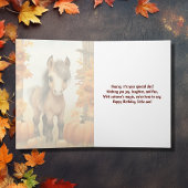 Mooie herfstveulen en pompoenen Paard Verjaardag Kaart