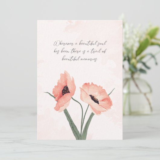 Mooie herinneringen en sympathie kaart (Staand voorkant)