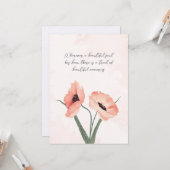 Mooie herinneringen en sympathie kaart (Voorkant / Achterkant in situ)