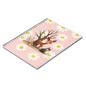 Mooie hert & egel spiraal fotoboekje notitieboek (Linkerzijde)