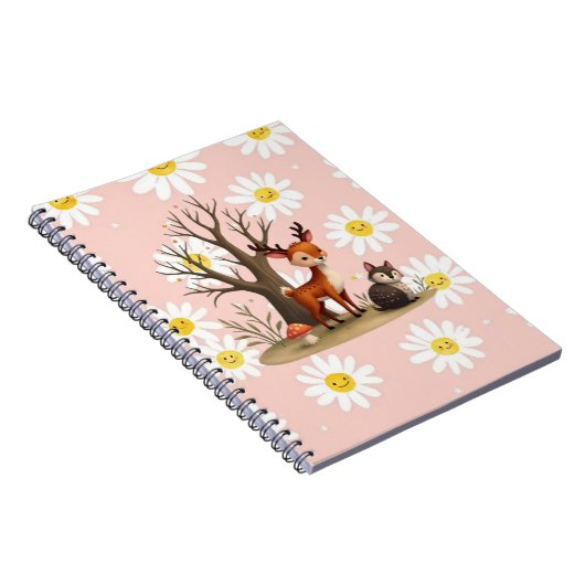 Mooie hert & egel spiraal fotokaftboek notitieboek (Rechterzijde)