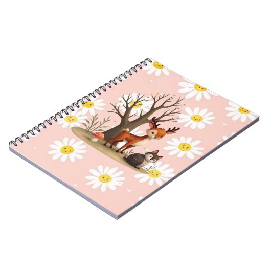 Mooie hert & egel spiraal fotokaftboek notitieboek (Linkerzijde)