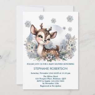 Mooie herten bos winter wonderland aquarel kunst kaart