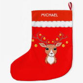 Mooie herten grote kerstsok (Achterkant)