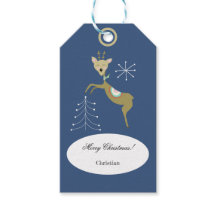 Mooie herten met kerstbomen en sneeuwvlokken